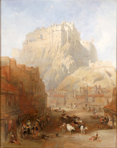 Castello di Edimburgo dal Grassmarket, 1837 da David Roberts